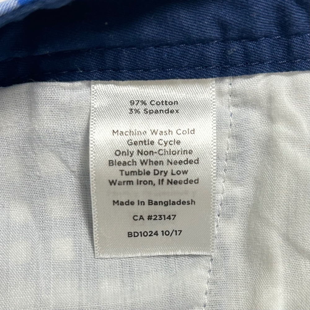 Talbots Girlfriend Chino Size 10‎ Blue White Gingham Check Ankle Panks - Picture 8 of 8